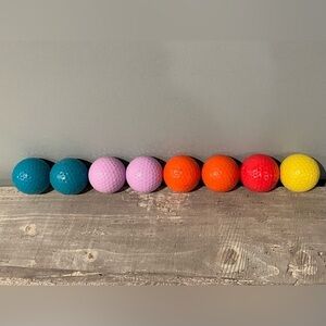 Putt-Putt Miniature Golf Balls 8 Turquoise Lavender Orange Red Yellow